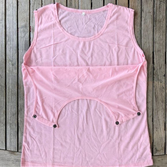 Pink Sleeveless Nursing Top M (NWT) - Picture 5 of 11
